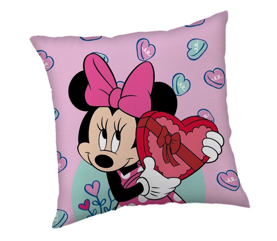 Povlak na polštářek Minnie Pink bow  40x40 cm
