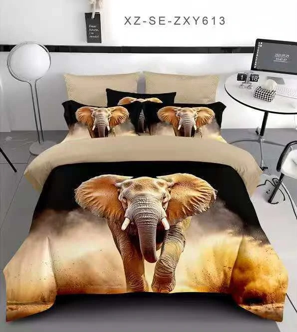 NOVINKA 2026 - Bavlněné 3D povlečení SLON pro 2 postele 140×200 / 70×90 cm + PROSTĚRADLO ZDARMA!