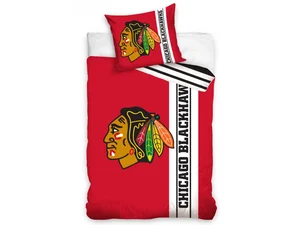 NOVINKA 2026 ! Bavlněné povlečení NHL - CHICAGO BLACKHAWKS 140x200 / 70x90 cm