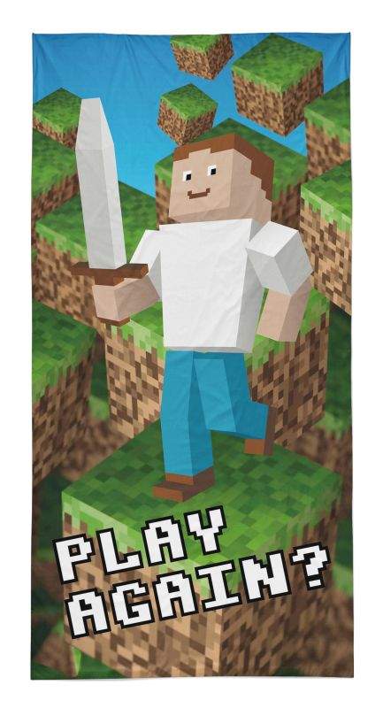 FROTÉ OSUŠKA MINECRAFT PLAY AGAIN? 70x140 cm