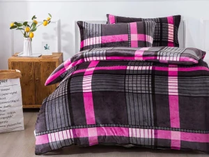 Novinka 2025! Luxusní ložní souprava mikroplyš s 3D efektem – 70×90 / 140×200 cm - MIRINDA Exclusive - lila