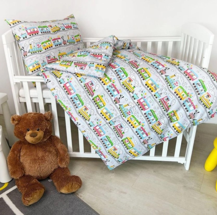 POVLEČENÍ DO  POSTÝLKY 90x135 / 45x65 cm - MAŠINKY