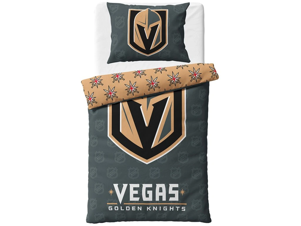 NOVINKA 2026 - Bavlnené obliečky NHL - VEGAS GOLDEN KNIGHTS 140x200/70x90 cm