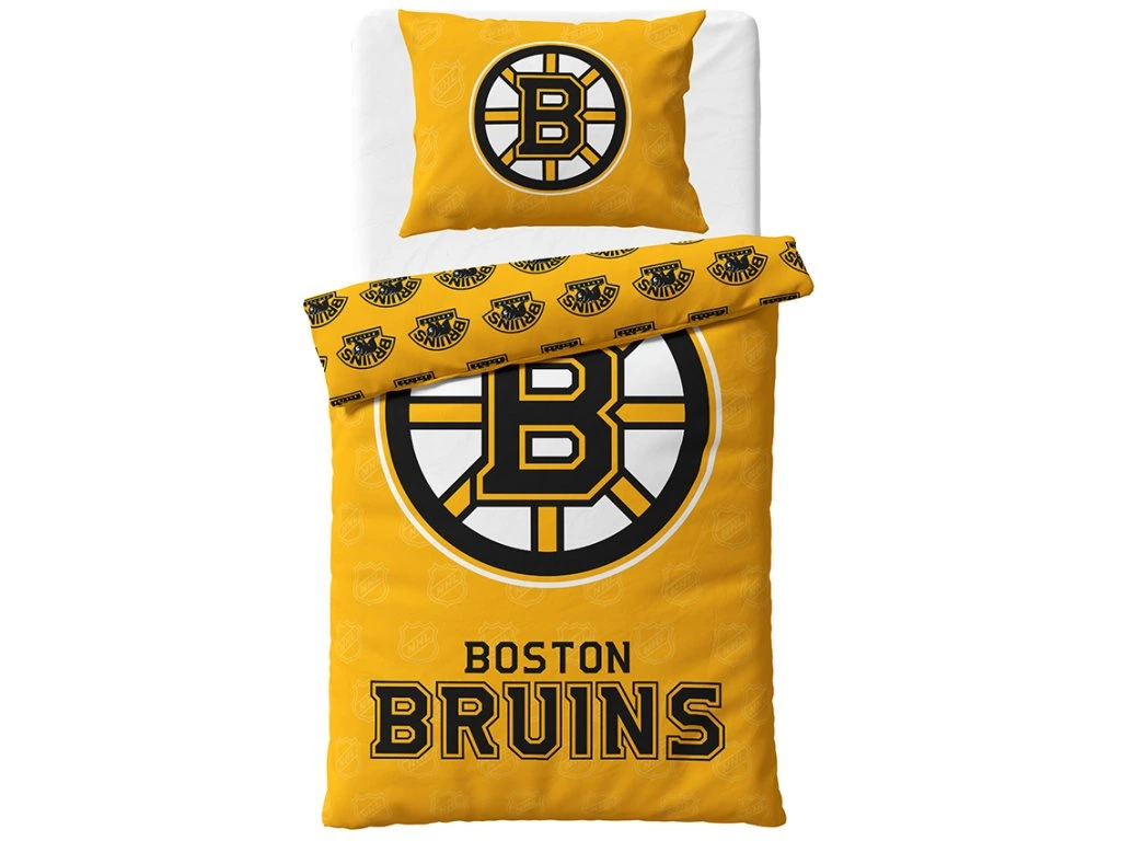 NOVINKA 2026 ! Bavlněné povlečení NHL - Boston Bruins 140x200 / 70x90 cm