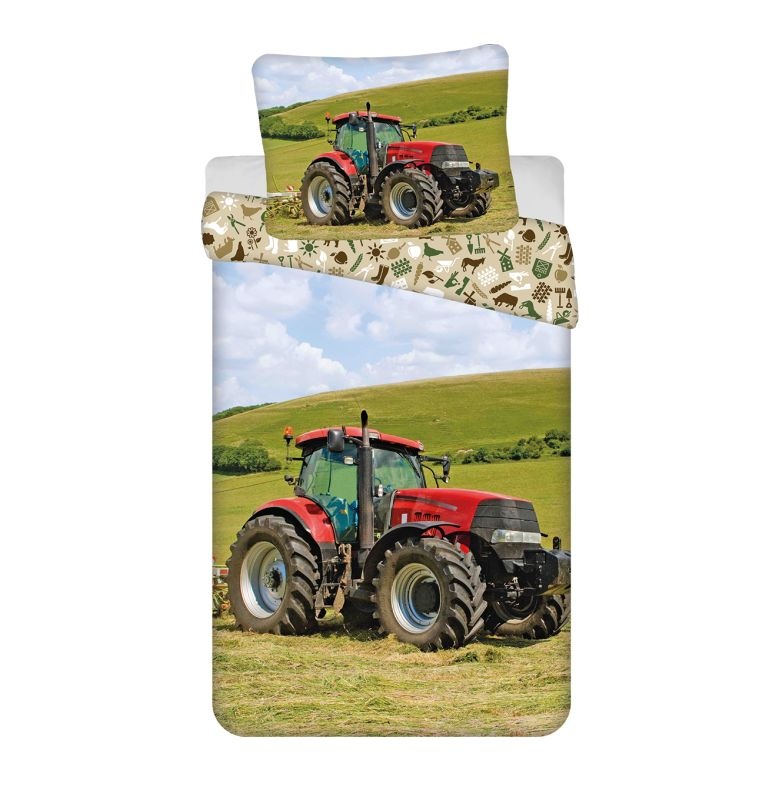 Novinka 2026 – Oboustranné bavlněné povlečení TRAKTOR 140x200 / 70x80 cm – 100% bavlna