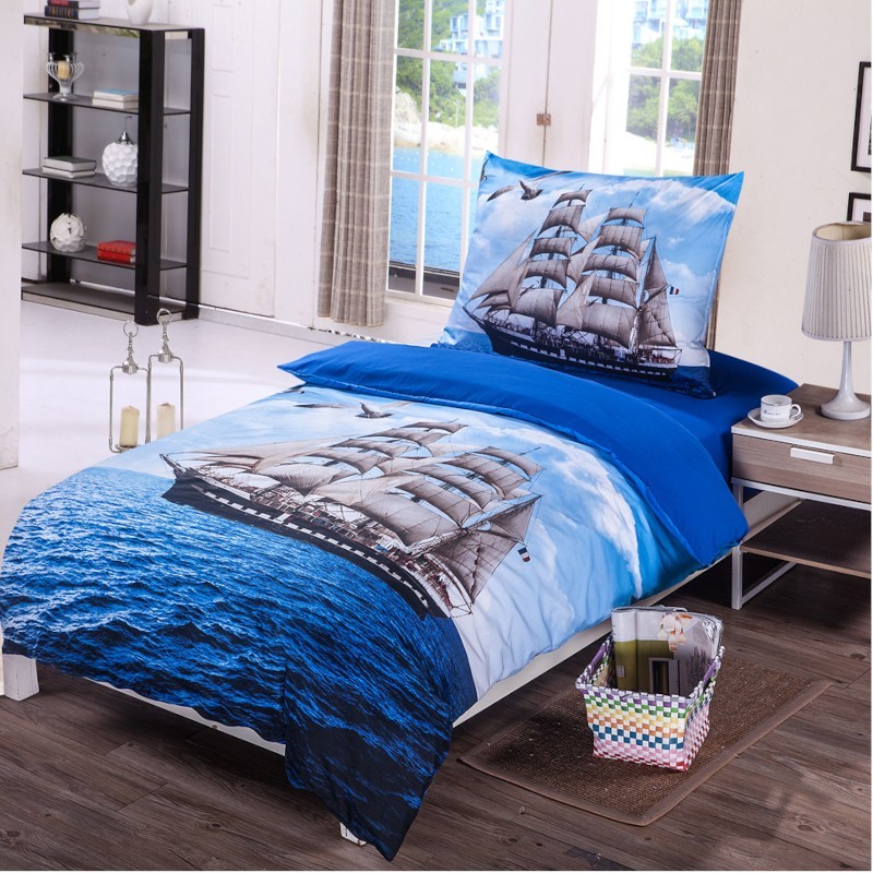 NOVINKA 2026 ! POVLEČENÍ S 3D EFEKTEM 140x200/70x90cm - PLACHETNICE