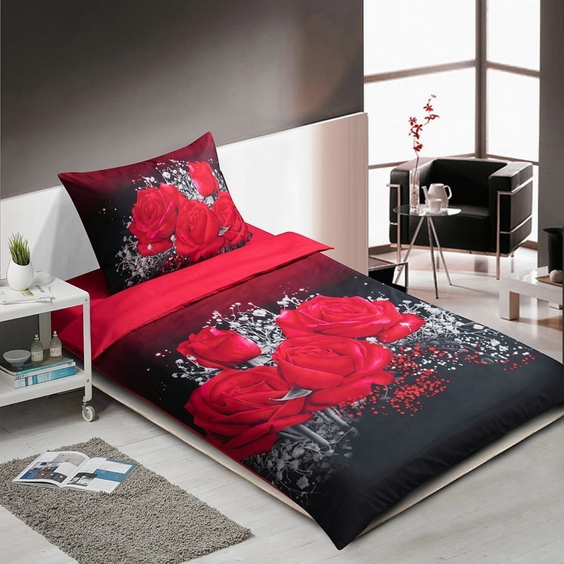 NOVINKA 2026 ! POVLEČENÍ S 3D EFEKTEM 140x200/70x90cm - ROMANCE