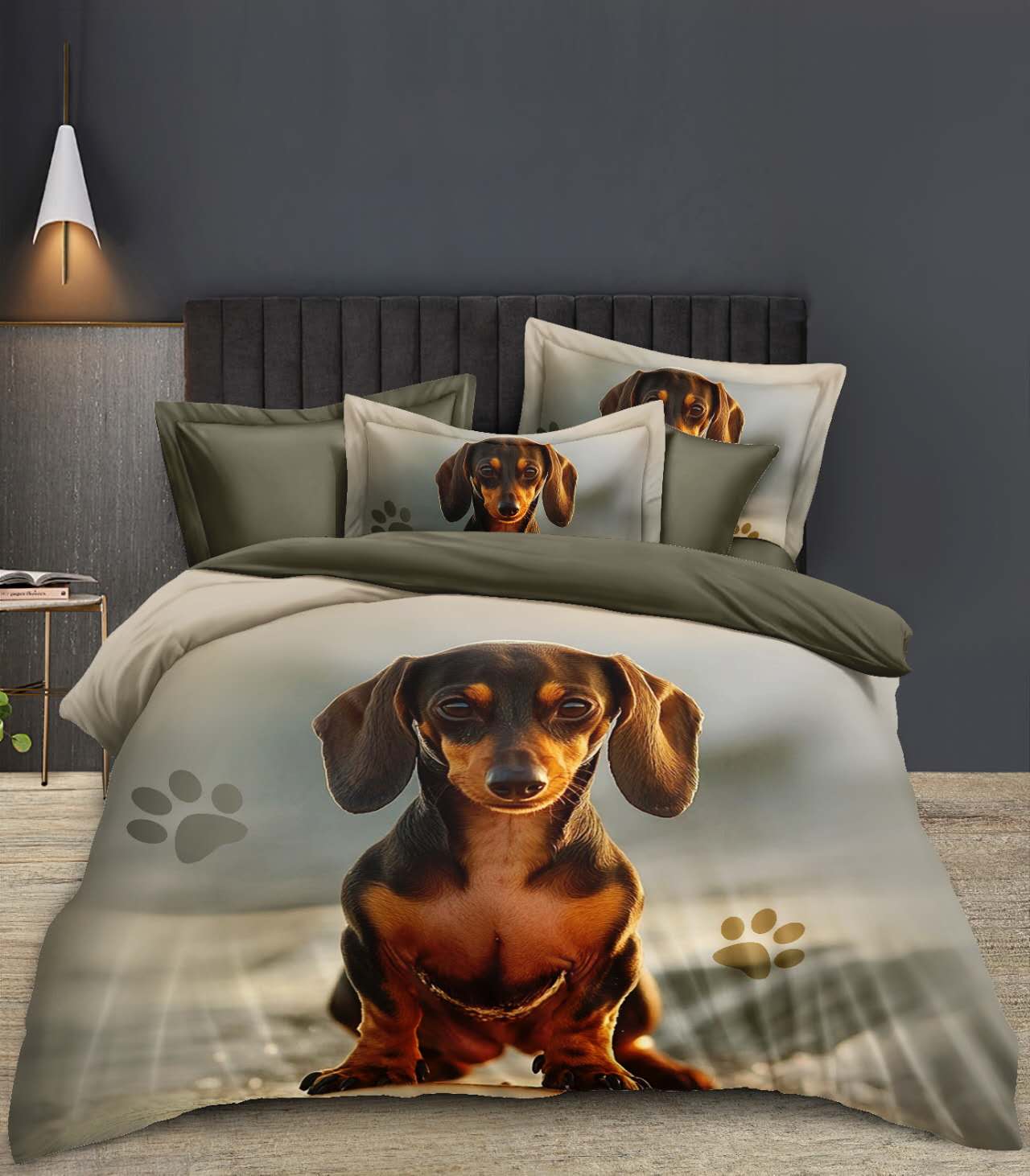 Novinka 2026 – Roztomilé 3D povlečení 140x200/70x90 cm – Pes Jezevčík + povlak na polštářek ZDARMA