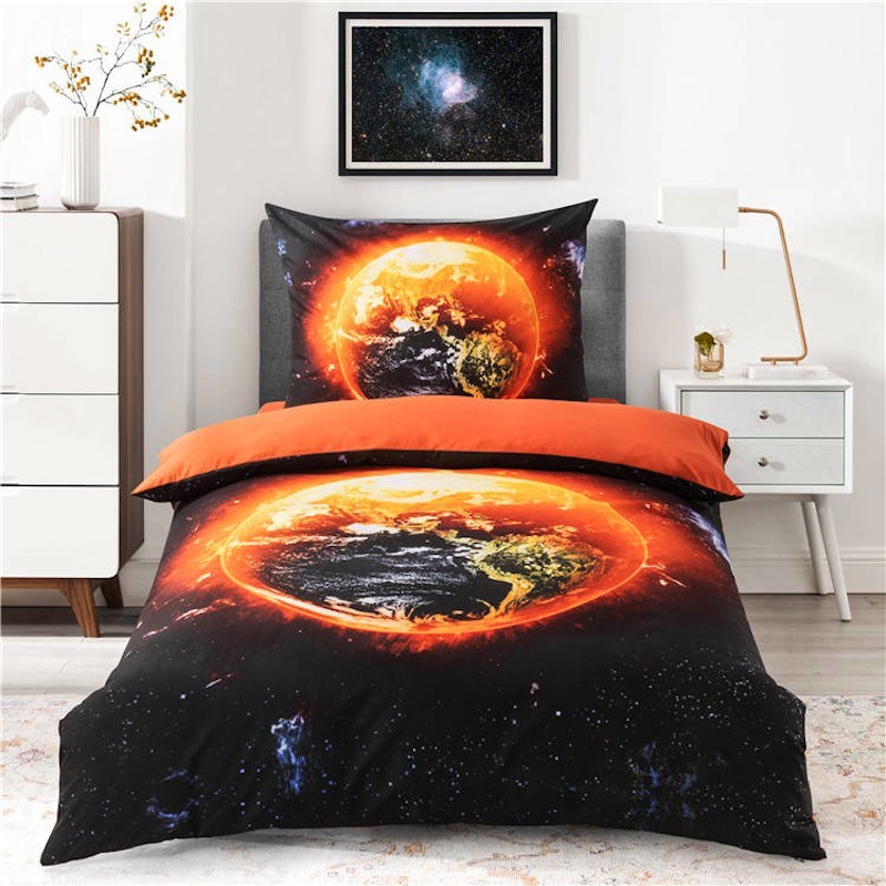 CENOVÝ TRHÁK ! POVLEČENÍ S 3D EFEKTEM 140x200/70x90cm - PLANETA