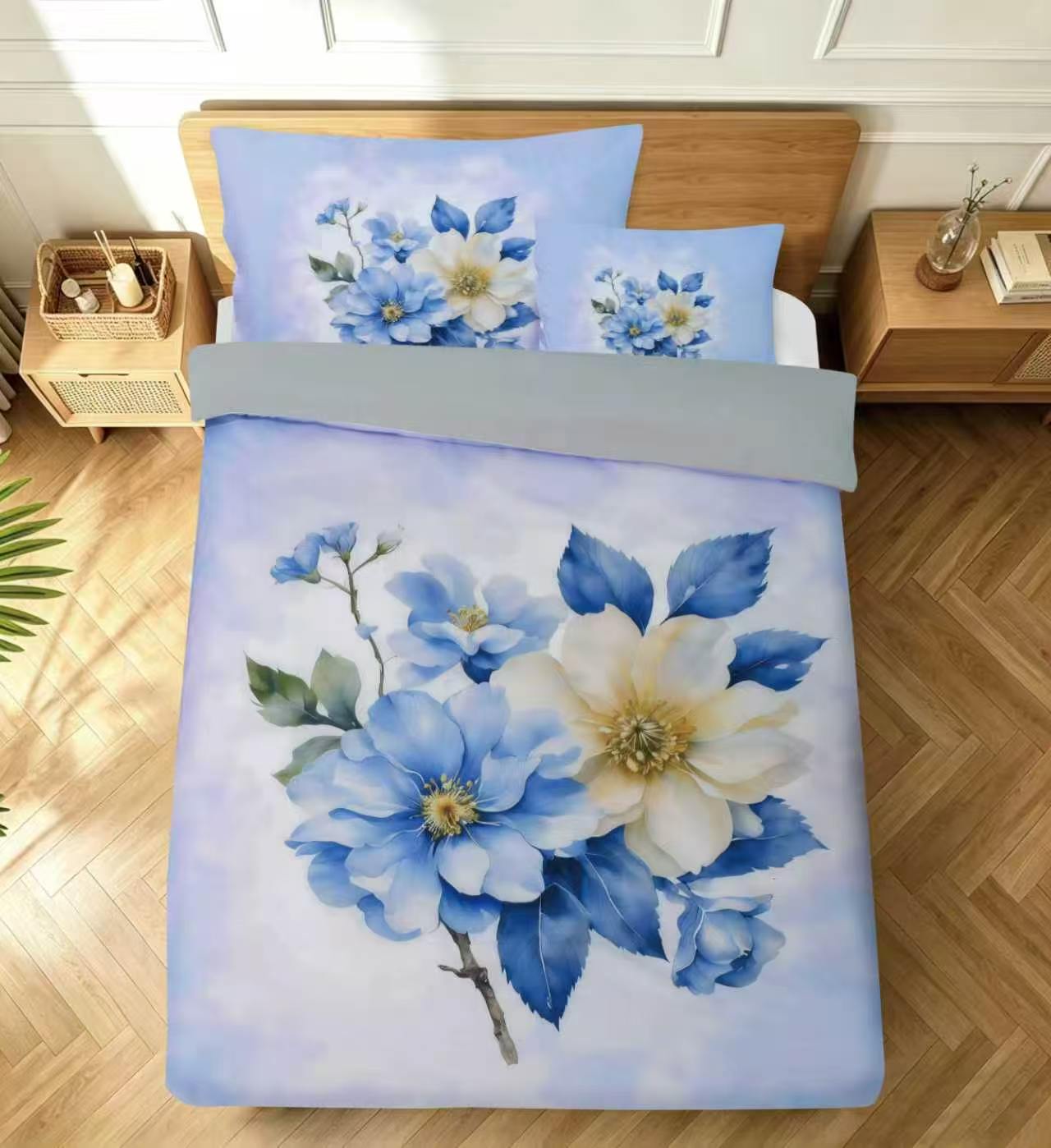 Novinka 2026 – Exkluzivní Povlečení s 3d efektem KOUZELNÉ KVĚTY 140x200/70x90cm + povlak na polštářek ZDARMA !