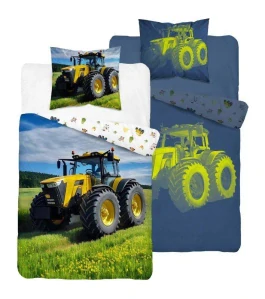 NOVINKA 2026 ! Svítící Bavlněné povlečení TRAKTOR – oboustranné, 100% bavlna 140×200 / 70×80 cm 