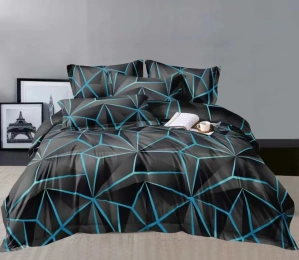 NOVINKA 2026 ! Luxusní bavlněné francouzské povlečení 200x220 cm - PENELOPÉ - TYRKYS + prostěradlo ZDARMA !