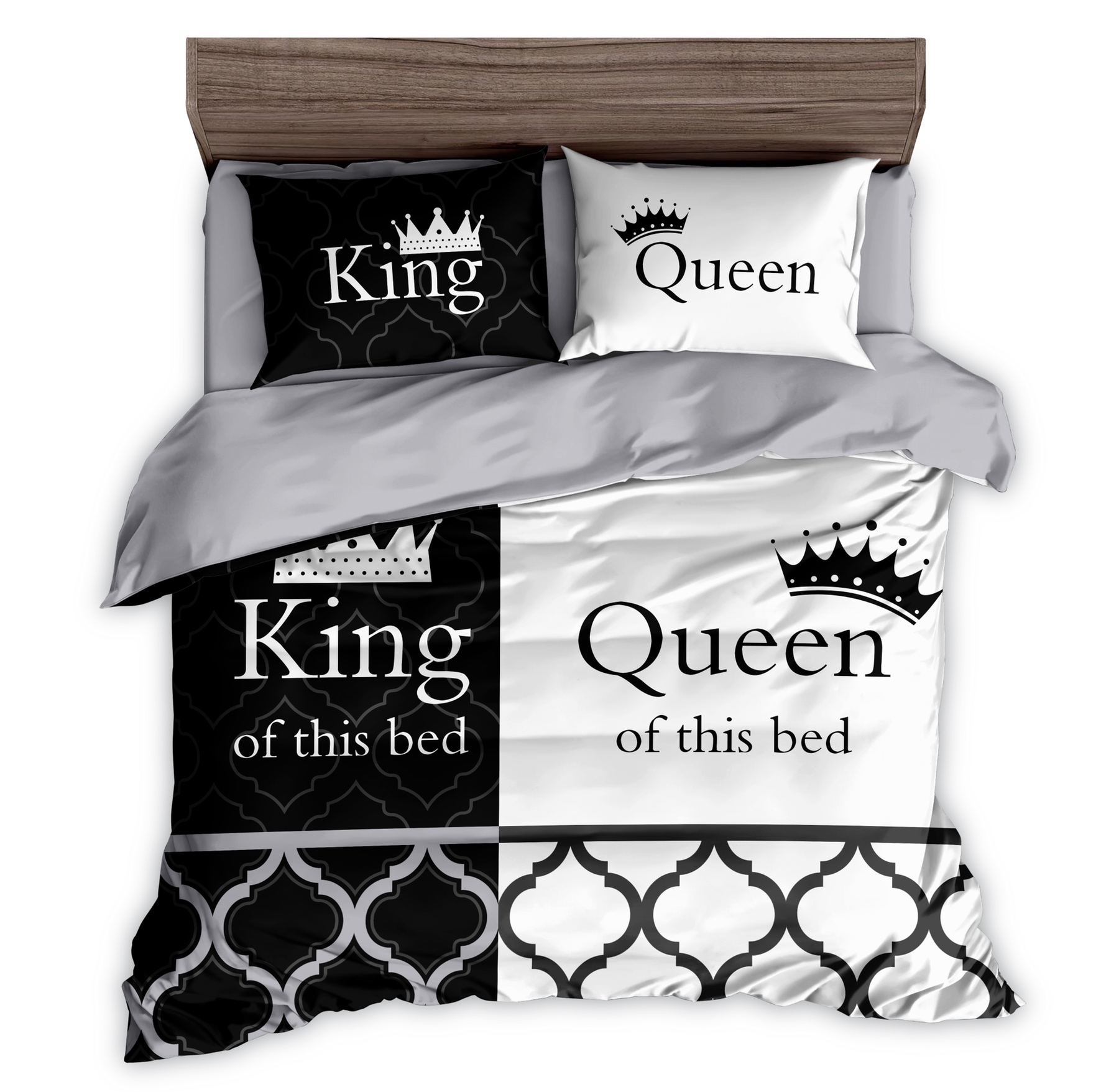 TOTÁLNY VÝPREDAJ - OBLIEČKY S 3D EFEKTOM 140x200/70x90cm - KING &amp; QUEEN 3. + POVLAK VANKÚŠIK ZADARMO -