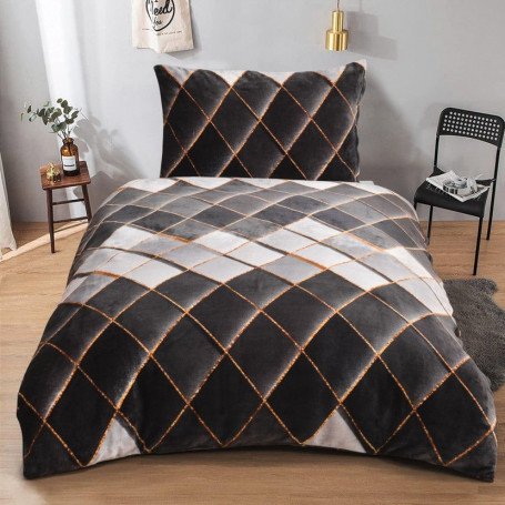 Ložní souprava Microdream-flanel PREMIUM 70x90/140x200cm - ADAM ŠEDÝ