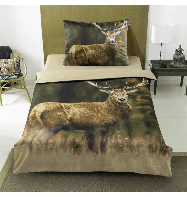 NOVINKA 2026 ! POVLEČENÍ S 3D EFEKTEM 140x200/70x90cm - JELEN