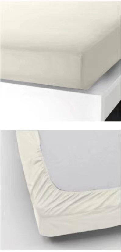 Napínací  prostěradlo na dvoulůžko -  180x200 cm - BÍLÉ