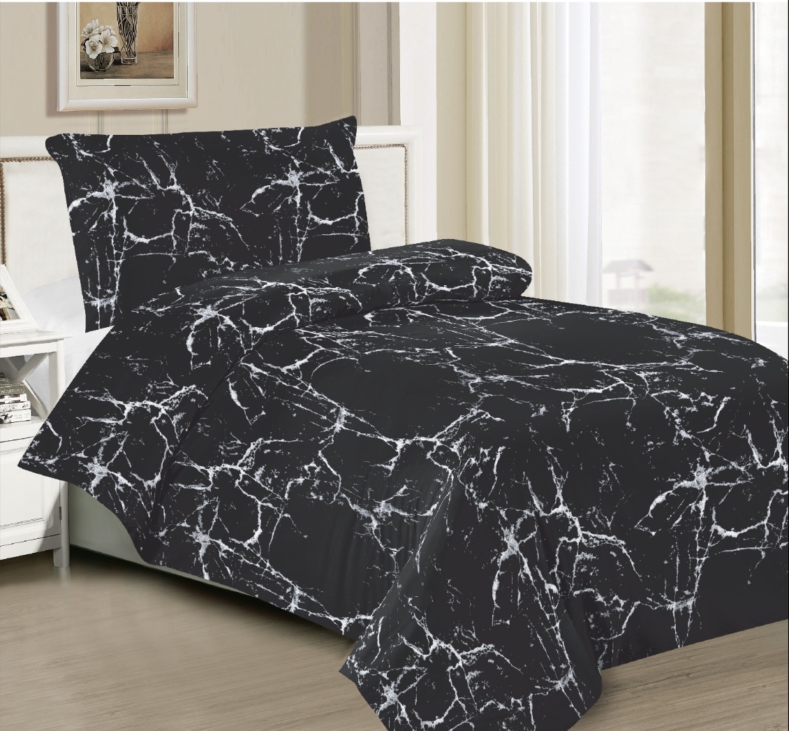 NOVINKA 2026 ! BAVLNĚNÉ POVLEČENÍ NA 1 POSTEL 140×200 / 70×90 cm – ANDREJKA ČERNÁ