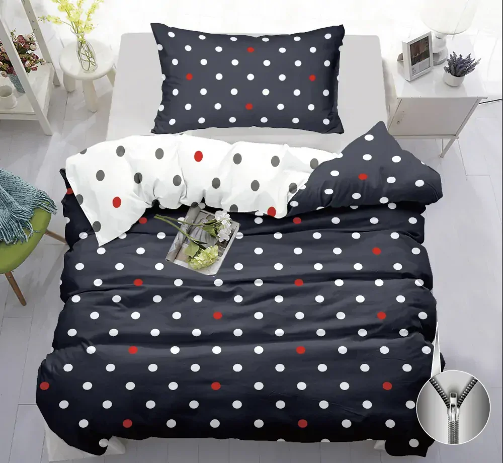 TOTÁLNÍ MASAKR CEN ! BAVLNĚNÉ POVLEČENÍ 140x200/70x90 cm - BAREVNÉ PUNTÍKY