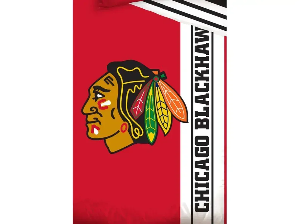 NOVINKA 2026 ! Bavlněné povlečení NHL - CHICAGO BLACKHAWKS 140x200 / 70x90 cm