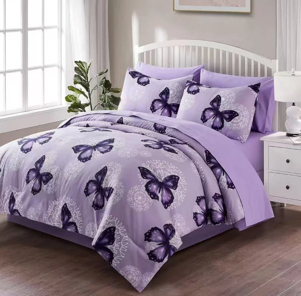 NOVINKA 2026 - EXKLUZÍVNE OBLIEČKY TALODE NA FRANCÚZSKU PRIKRÝVKU 200x220 / 70x90cm - MOTÝLCI VIOLET 