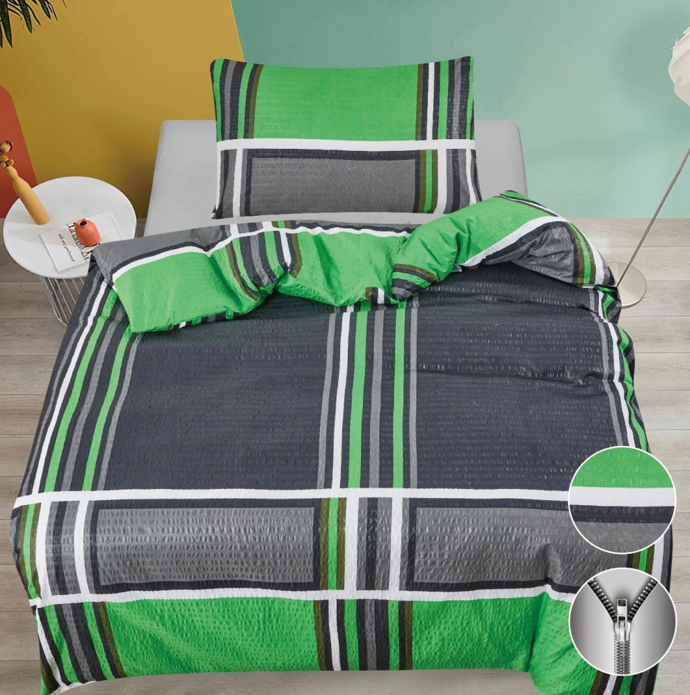 NOVINKA 2026 - CENOVÁ PECKA - KREPOVÉ OBLIEČKY 140x200/70x90cm - ZUZANKA ZELENÉ