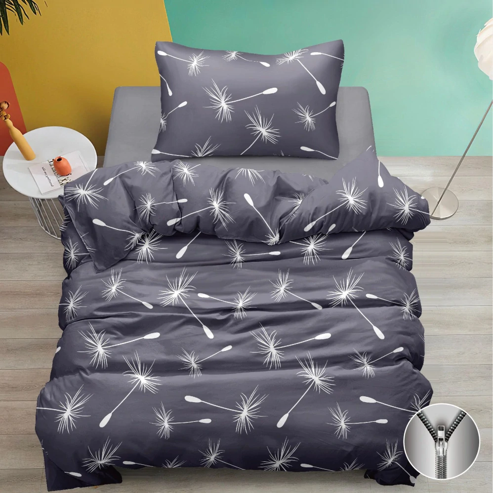 TOTÁLNÍ MASAKR CEN ! BAVLNĚNÉ OBOUSTRANNÉ POVLEČENÍ 140x200/70x90 cm - PAMPELIŠKA CHMÍŘÍ