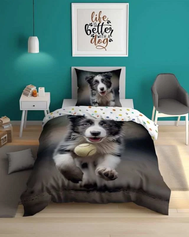 Svietiace obliečky ŠTEŇA S LOPŤOU – obojstranné, 100% bavlna 140×200 / 70×80 cm (NOVINKA 2026)