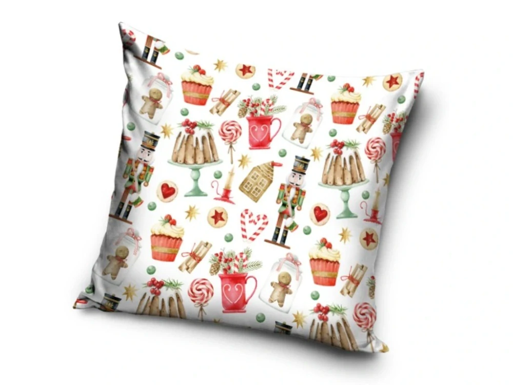 Vánoční dekorační polštářek Louskáček  40x40 cm