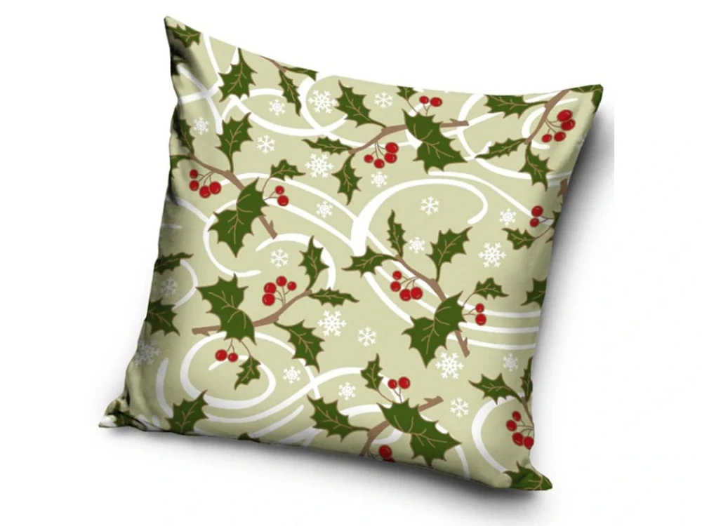 Vánoční Sametový dekorační polštářek Vánoční romance 40x40 cm