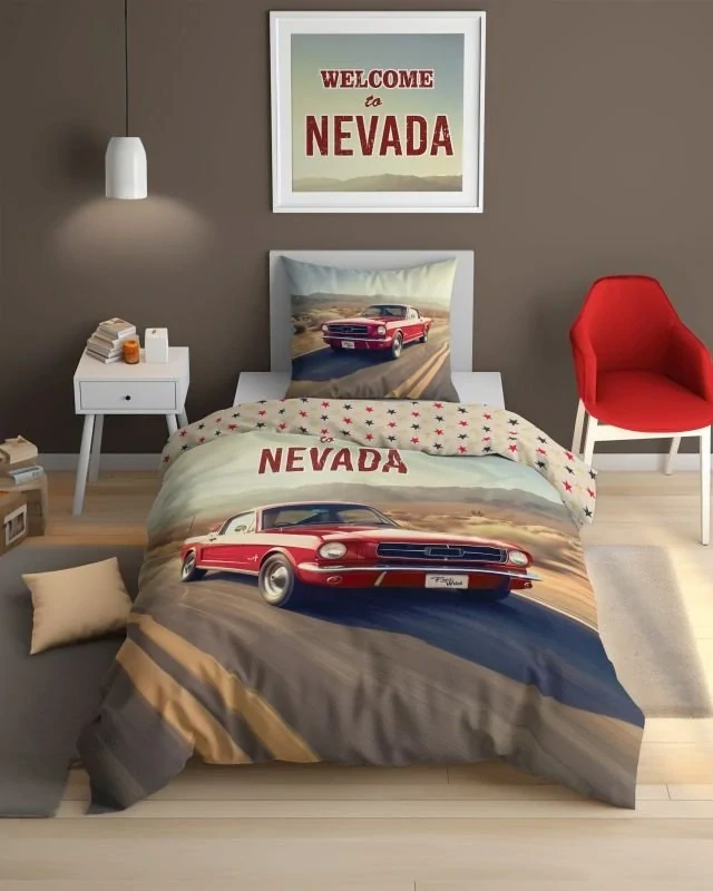 Svietiace obliečky MUSTANG – obojstranné, 100% bavlna 140×200 / 70×80 cm (NOVINKA 2026)