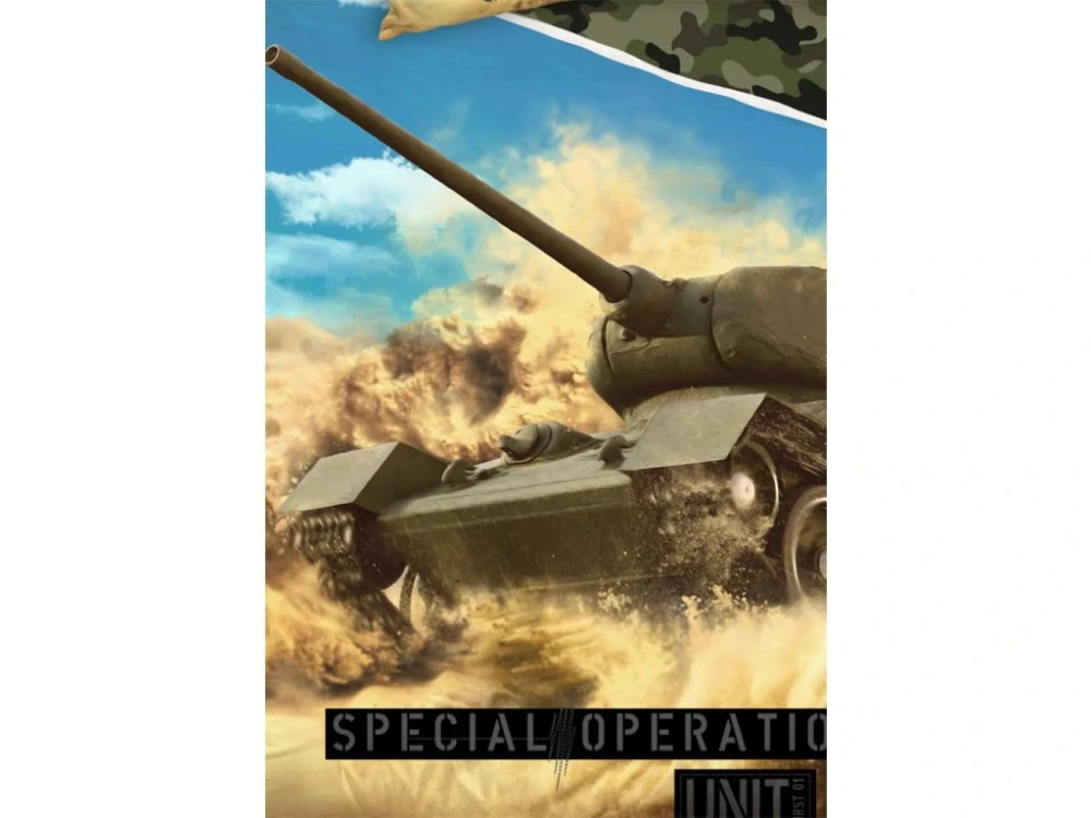 3D obliečky TANK SPECIAL OPERATION – obojstranné, 100% bavlna 140×200/70×90 cm (NOVINKA 2025)