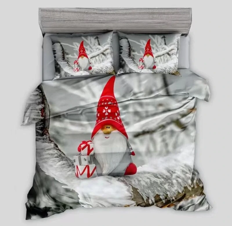  TOTÁLNY MASAKR CIEN - Bavlnená vianočná sada obliečky s 3D efektom 140x200/70x90 cm - VIANOCE - MERRY CHRISTMAS č. 10 140x200/70x90cm + POVLAK VANKÚŠIK ZADARMO -