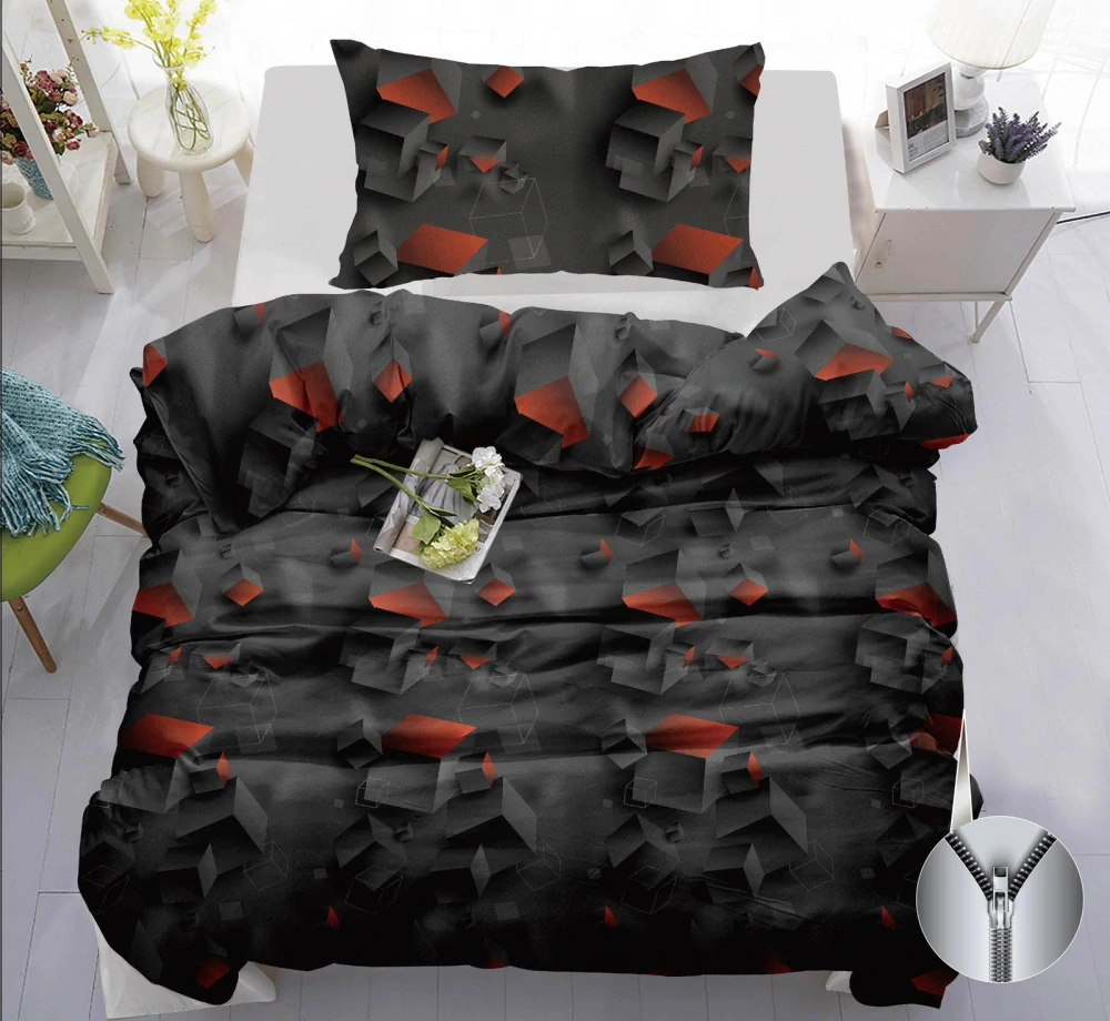 NOVINKA 2026 - Exkluzívne bavlnené obliečky s 3D efektom - INFERNO 140x200/70x90 cm