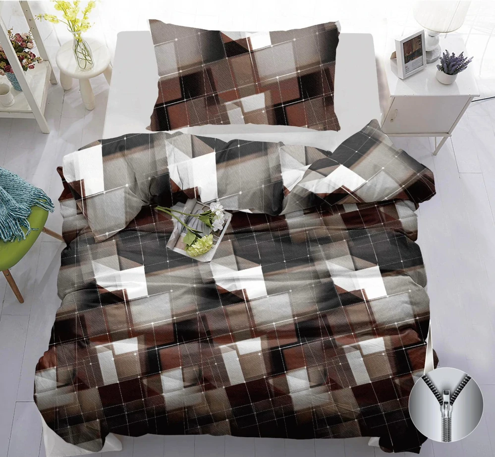 NOVINKA 2026 ! Bavlněné povlečení s 3D efektem – CIK CAK 140x200/70x90 cm