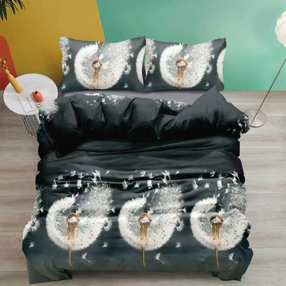 NOVINKA 2026 ! EXKLUZIVNÍ OBOUSTRANNÉ BAVLNĚNÉ POVLEČENÍ NA FRANCOUZSKOU PŘIKRÝVKU 200x220 / 70x90cm - PAMPELIŠKY 25