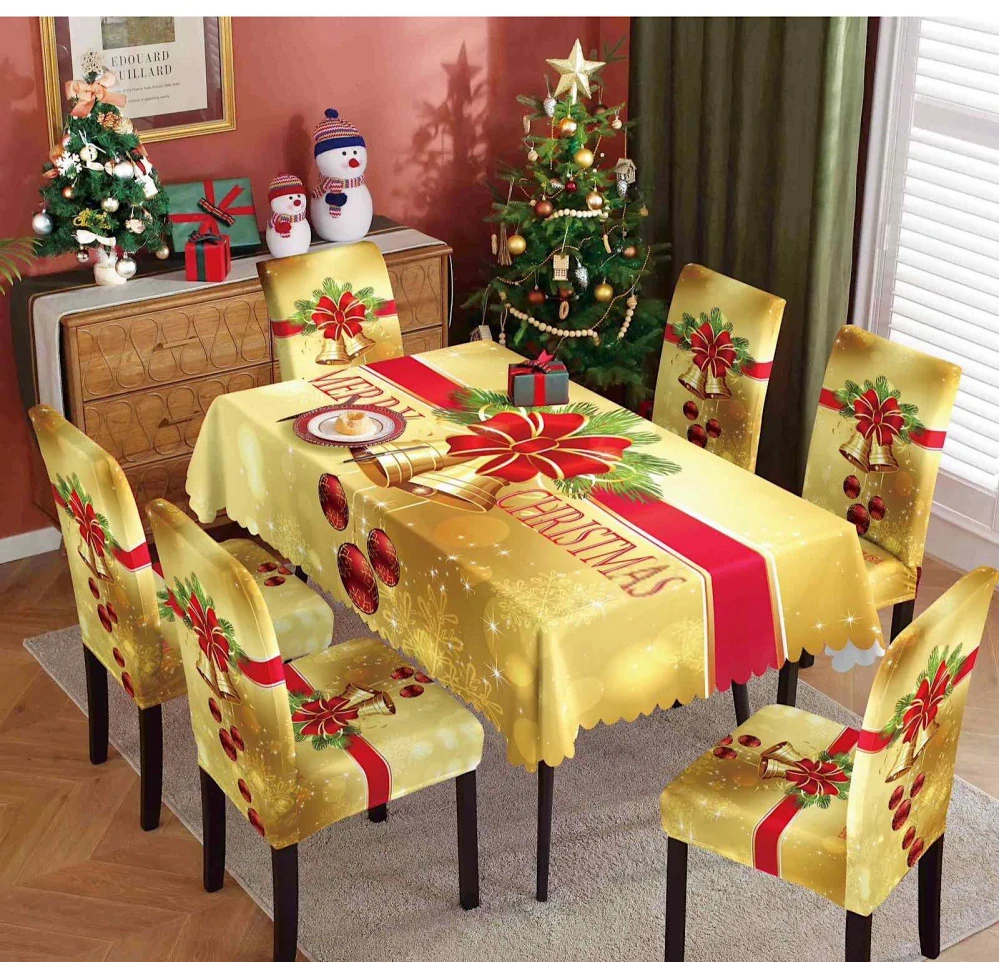 NOVINKA 2026 – VIANOČNÝ SET: OBRUS + POVLAK NA STOLIČKY Č.6