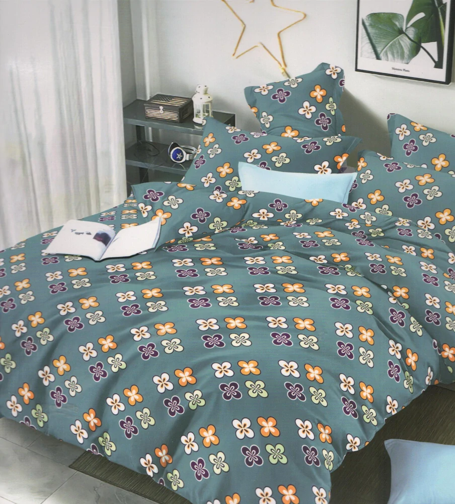  TOTÁLNY MASAKR CEN - Bavlnená sada obliečok 3D Francúzske 200x220 cm KVIETKY + PROSTIERADLO ZADARMO -