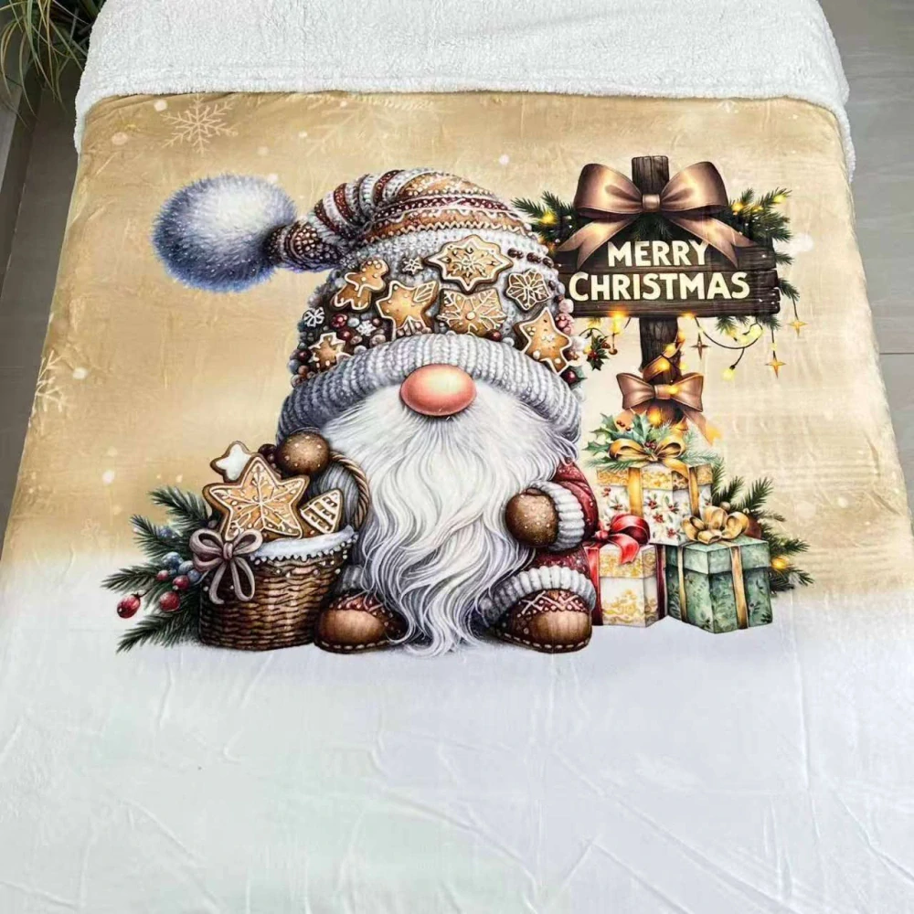 NOVINKA 2026 - MIKROFLANELOVÁ DEKA S BARANKOM 150x200cm - VIANOCE - MERRY CHRISTMAS - ŠKRÍTOK S PERNÍČKY