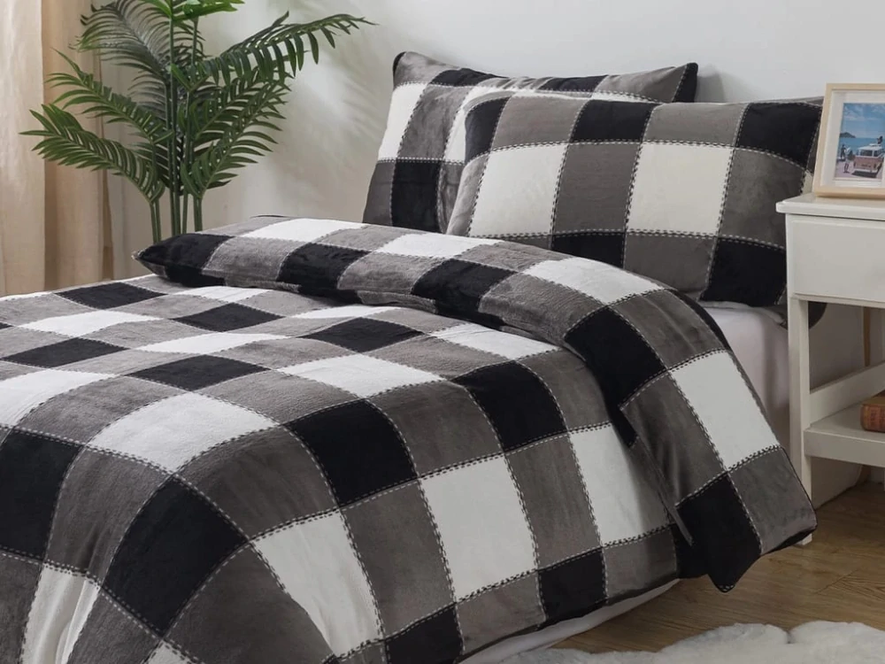  TOTÁLNY MASAKR CEN - Luxusná posteľná súprava mikroplyš s 3D efektom na francúzsku prikrývku 70×90 / 200x220 cm - KÁRO Exclusive - šedé