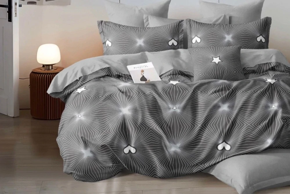 Novinka 2026 ! Bavlněné povlečení s 3D efektem na 2 postele -140×200/70×90 cm – 100 % bavlna - HANNAH + prostěradlo zdarma