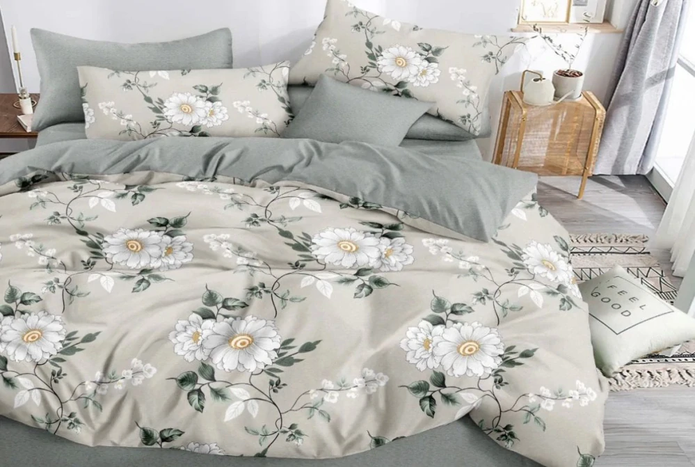  TOTÁLNY MASAKR CEN- Bavlnené obliečky s 3D efektom na 2 postele -140×200/70×90 cm – 100% bavlna - KATARÍNA + prestieradlo zadarmo