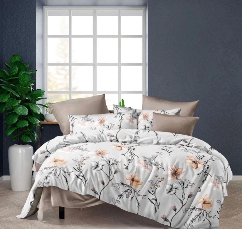 Novinka 2026 ! Bavlněné povlečení s 3D efektem na 2 postele -140×200/70×90 cm – 100 % bavlna - KLEOPATRA + prostěradlo zdarma