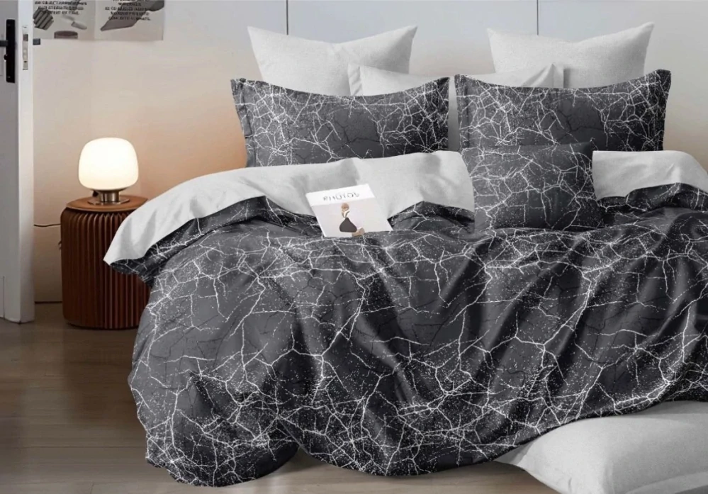  TOTÁLNY MASAKR CEN- Bavlnené obliečky s 3D efektom na 2 postele -140×200/70×90 cm – 100% bavlna - KASANDRA + prestieradlo zadarmo