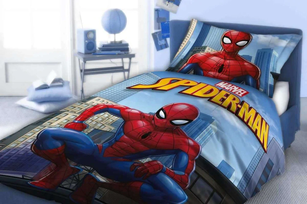 Novinka 2026 – Povlečení Spiderman – Střecha 140x200 / 70x90 cm – 100 % bavlna