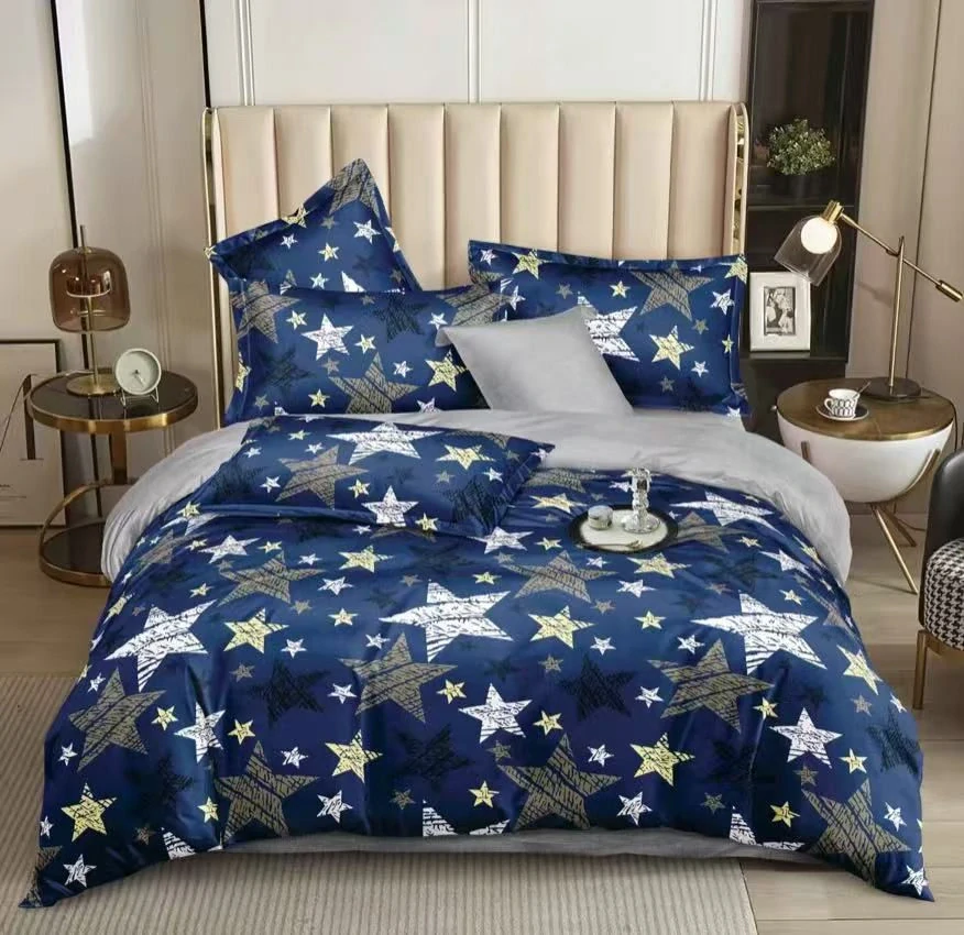 NOVINKA 2026 !  EXKLUZIVNÍ OBOUSTRANNÉ BAVLNĚNÉ POVLEČENÍ NA FRANCOUZSKOU PŘIKRÝVKU 200x220 / 70x90cm - HVĚZDY A HVĚZDIČKY 