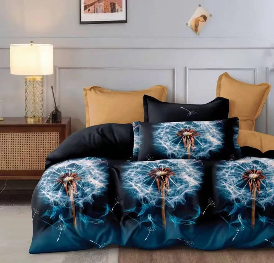 NOVINKA 2026 ! Exkluzivní oboustranné Bavlněné povlečení s 3D efektem 140x200/70x90 cm - NOČNÍ PAMPELIŠKY 