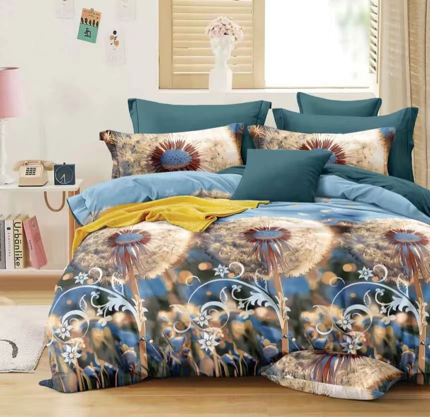 NOVINKA 2026 - LUXUSNÉ BAVLNENÉ OBLIEČKY na 2 postele 140x200/70x90 - PAMPELIŠKY ZÁHRADA