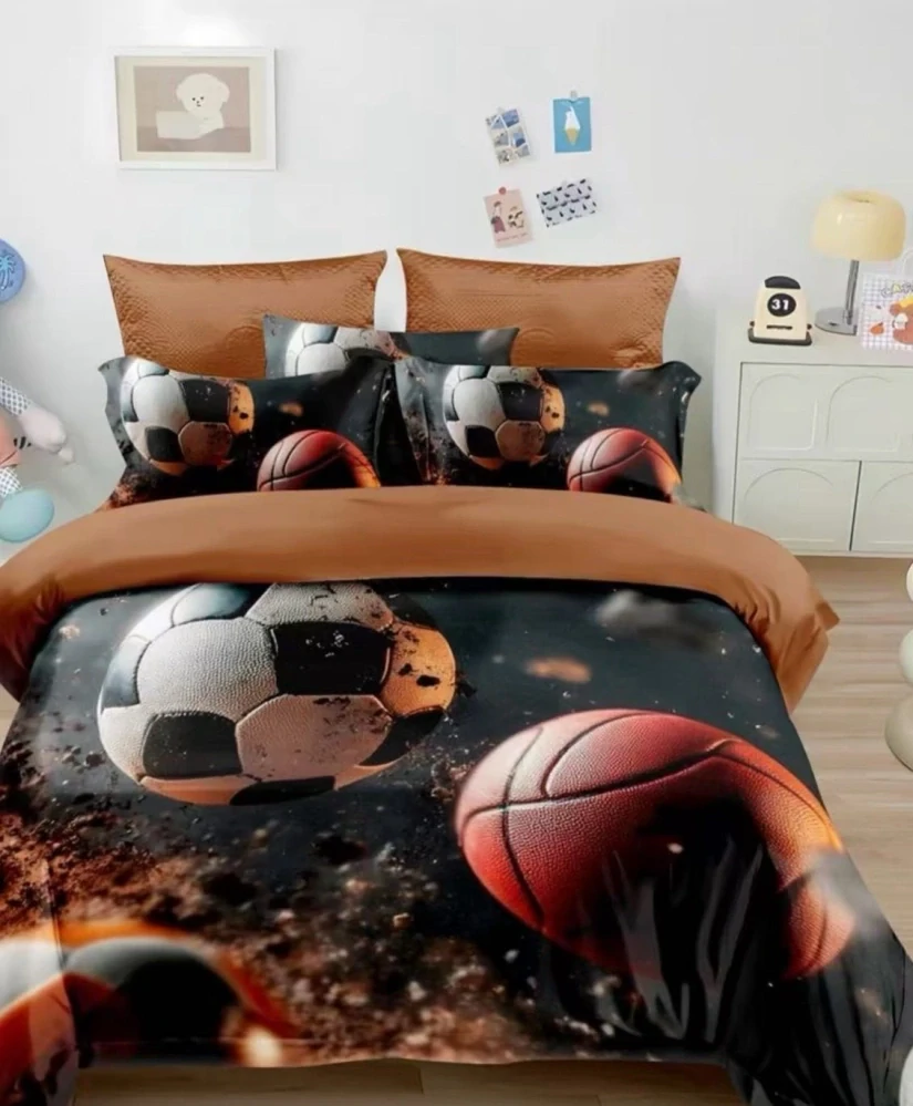 Futbalové 3D obliečky z bavlny FUTBAL č.10 140x200/70x90cm + obliečka na vankúšik ZADARMO -