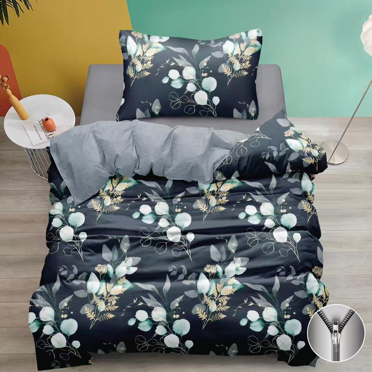 NOVINKA 2026 - Exkluzívne obojstranné Bavlnené obliečky s 3D efektom 140x200/70x90 cm - SLÁVKA