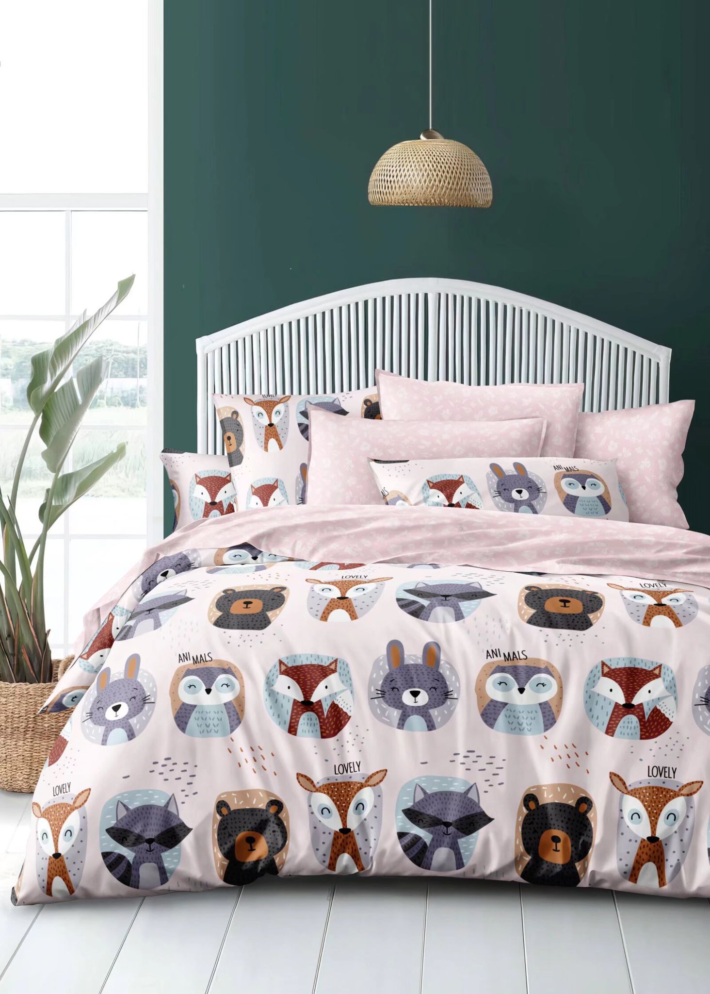 NOVINKA 2026 - LUXUSNÉ BAVLNENÉ OBLIEČKY na 2 postele 140x200/70x90 - LESNÉ ZVIERATÁ